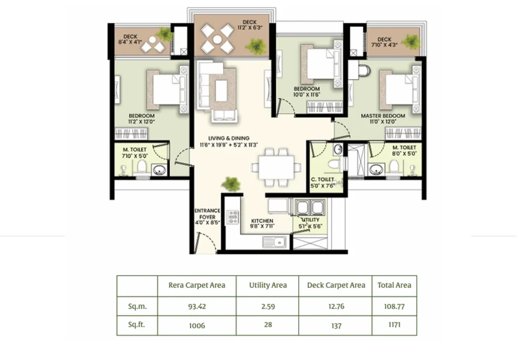 Floor plan of shapoorji pallonji everra